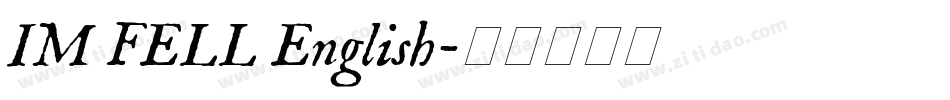 IM FELL English字体转换